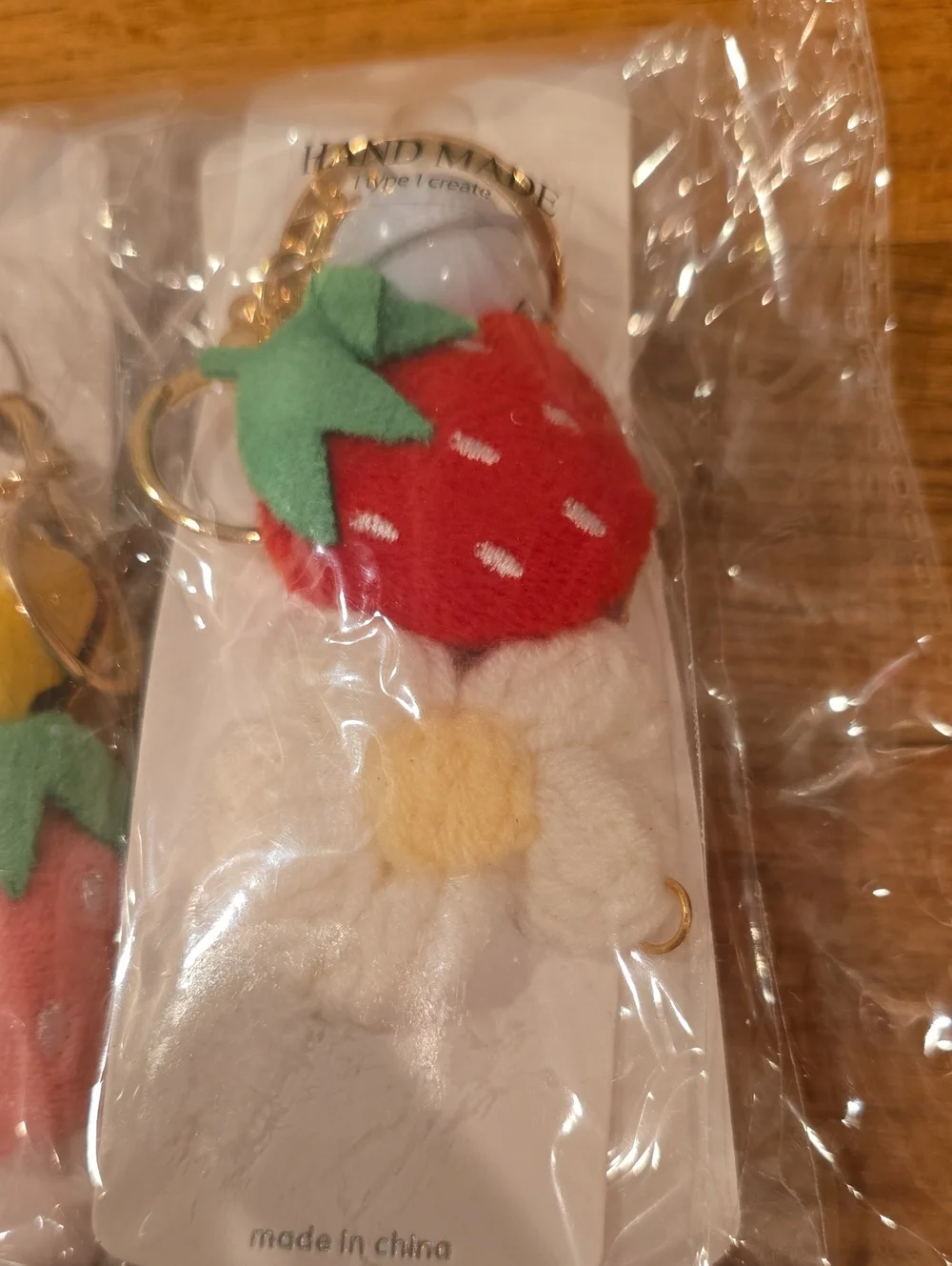 BULK Strawberry Flower And Bell Keychain